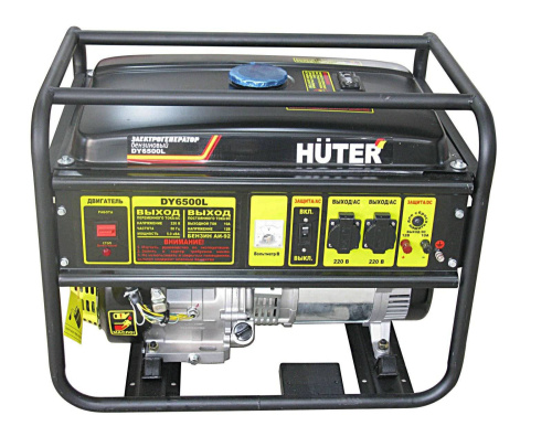 Бензогенератор Huter DY6500L. фото 3
